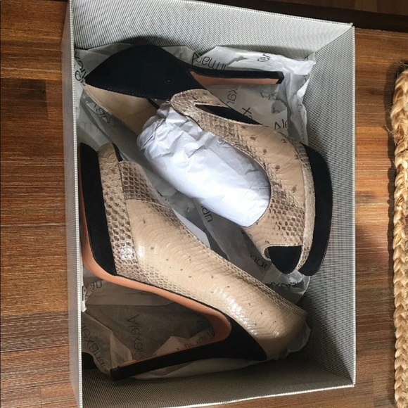 ALEXANDRE BIRMAN SNAKESKIN SUEDE PUMPS 8.5 - Picture 3 of 8